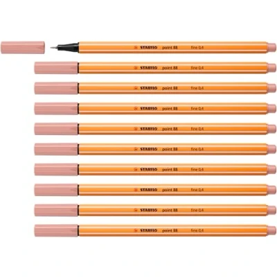Image de Stylo feutre pointe fine STABILO point 88 Lot x 10 stylos feutres rose poudré