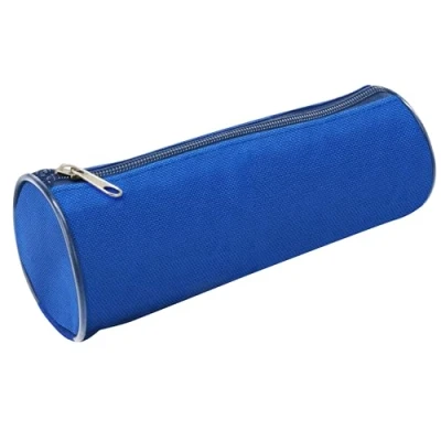 Image de Waytex 931282 Trousse Fourre Tout Ronde 21cm Diamètre 7.5cm Textile Bleu uni