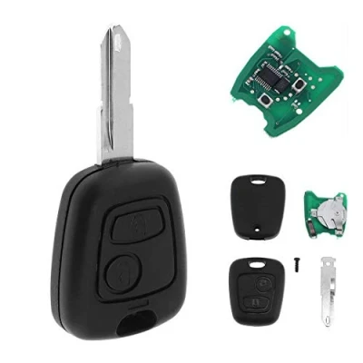 Image de LAKAMODO Clé complète avec électronique à Programmer pour Peugeot 106 206 306 205 405 406 Citroen C1 C2 C3 C4 C5 C6 C8 xsara berlingo Jumper Jumpy Picasso Saxo
