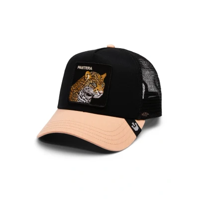 Image de Goorin Bros. The Pantera Léopard Noir Beige Casquette de Camionneur Ajustable