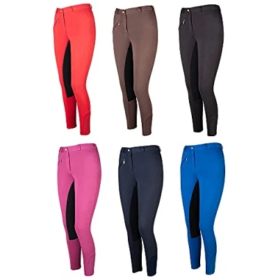 Image de PFIFF Pantalon d&#039;équitation élastique pour Enfant Taille 116 à 176 16 Ans Rose Bonbon