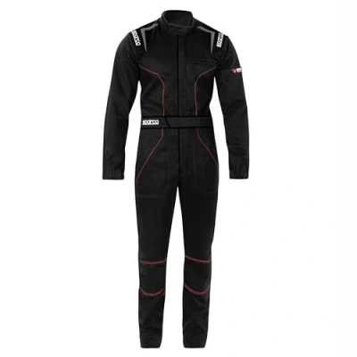 Image de Sparco 002020NR4XL Combinaison de mécanicien MS 4 T XL Noir unisexe adulte, multicolore, 42/50 EU