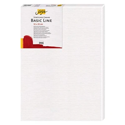 Image de Kreul 61020 Solo Goya Stretched Canvas Basic Line, châssis 10 x 20 cm, avec Toile 4 Fois apprêtée, pour Huile, Acrylique et Gouache, Coton, White