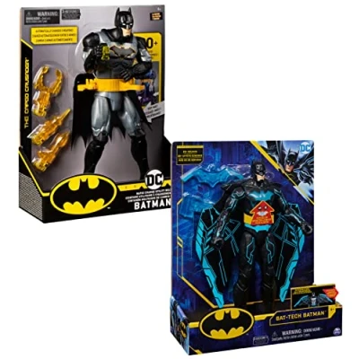 Image de BATMAN Figurine DELUXE 30 cm DC COMICS Articulée De A Fonctions Avec Accessoires, Effets Sonores et Lumineux 6055944 Jouet Enfant 4 Ans +