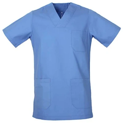 Image de Misemiya VÊTEMENTS DE Travail Unisex COL PIC Manches Courtes Médicaux Unisexe Ref.817 X Large, Ciel Bleu