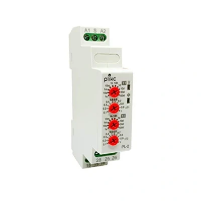 Image de PLIKC PL2 Minuterie cyclique Pause/Travail asymétrique de Cadre 2 Contacts d&#039;échange 24 240V AC/DC PLK032676