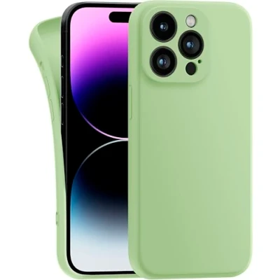 Image de MyGadget Coque Compatible avec Apple iPhone 14 Pro Max Case TPU Souple &amp; Soft Cover Protection Extra Fine Légère Étui Coloré Anti Choc et Rayures Vert