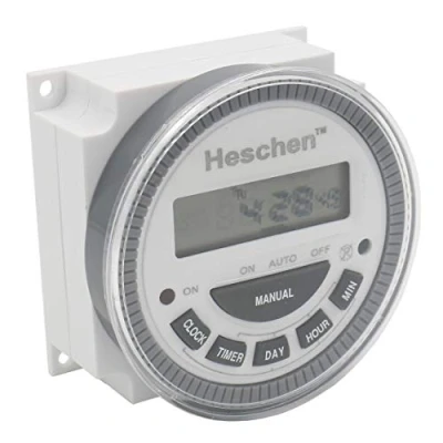 Image de Heschen Interrupteur programmable numérique LCD, TM 619 4, CN304, 12 V CC 16 A SPST 4 broches
