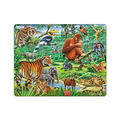 Image de Larsen FH24 Une Jungle Asiatique vibrante, Puzzle Cadre avec de 20 pièces