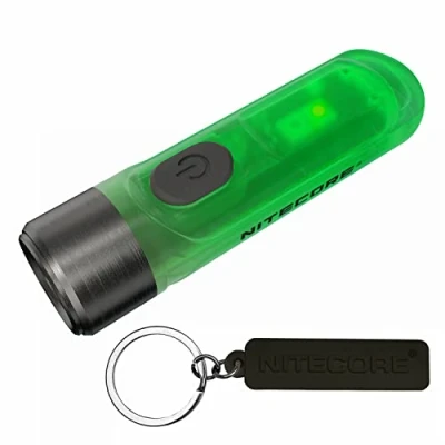 Image de NitECORE Tiki GITD Lampe torche USB C rechargeable avec porte clés EDC 300 lumens étiquette