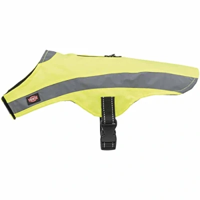Image de TRIXIE Gilet de sécurité pour chien, taille S, longueur du dos : 40 cm, jaune fluo + réfléchissant