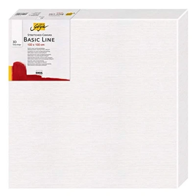 Image de Kreul 641001 Solo Goya 3D Stretched Canvas Basic Line, châssis 100 x cm, Extra Profond env. 3,8 4 Fois apprêté, pour Huile, Peinture Acrylique et Gouache, Coton, White