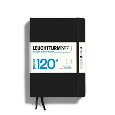 Image de LEUCHTTURM1917 364424 Carnet 120 g/m² Paper Edition, couverture rigide, Medium (A5), Noir, blanc