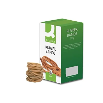 Image de Q Connect Bandes en caoutchouc n75 101,6 x 9,5 mm 500 g KF10560, jaunemarronbeigegris