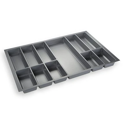 Image de ORGA BOX® IV UNIVERSAL Bac à couverts (473,5 x 726 mm) Gris Argenté Longueur Tiroir 80 cm Découper Possible