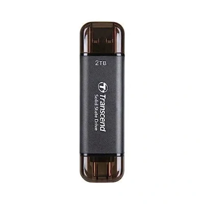 Image de Transcend Disque SSD Externe Portable USB C &amp; A 2 to ESD310C 10Gbps TS2TESD310C