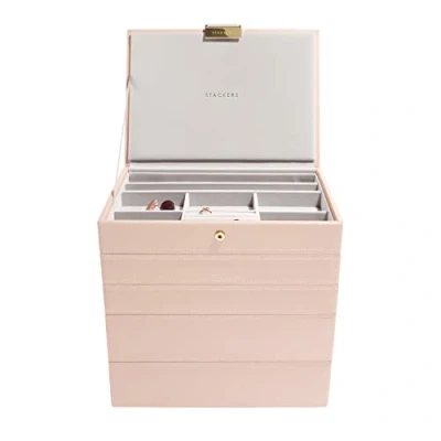 Image de Stackers Blush Classic Set of 5 with Champagne Gold Fitting + Foil