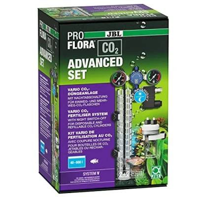 Image de JBL PROFLORA CO2 ADVANCED SET V, Système Complet de Fertilisation au pour 40 600 l, avec Arrêt nuit, 2 Manomètres et nombreux Accessoires, sans Bouteille
