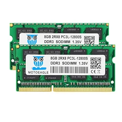 Image de Motoeagle DDR3L 1600 SODIMM PC3L 12800S 16Go (2x8Go) 1600MHz 8GB PC3 204 Pin CL11 1.35V d&#039;ordinateur Portable Mémoire RAM