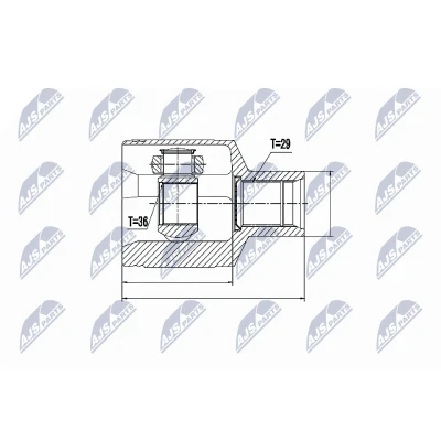 Image de Jeu de joints, arbre transmission NTY NPW CH 026