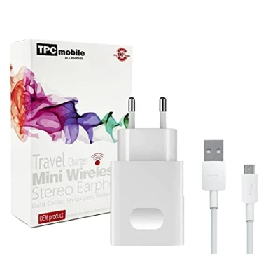 Image de Chargeur secteur 10 W + Câble Micro USB pour Huawei Y5, Y5p, Y6, Y6s, Y6p, Y7, Y7p, Y8s, Y9, P40 Lite E, P8 Lite, P Smart