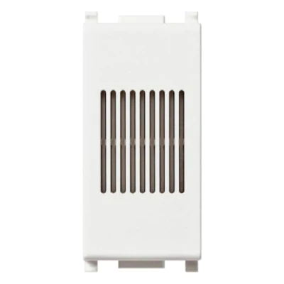 Image de Vimar 14373.SR Plana Sonnerie/bourdonneur, fonction réglable en détachant et tournant le couvercle de 180, alimentation 230 V 50 60 Hz, blanc