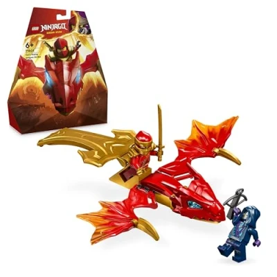 Image de Lego Ninjago L’Attaque du Dragon Rebelle de Kai, Set Ninja avec Jouet et Figurines incluant Kai Mini Katana, Cadeau Garçons Filles Dès 6 Ans 71801