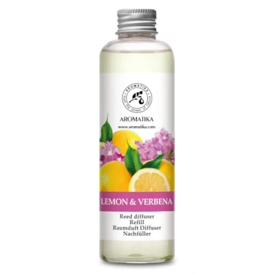 Image de Recharge Diffuseur de Citron &amp; Verveine 200ml Parfum Ambiance Frais et Longue Durée d&#039;agrumes Assainisseur Air Aromathérapie Reed Refill Lemon Verbena