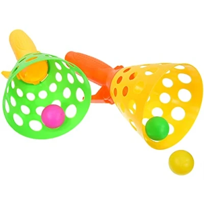 Image de D.A.Y. Republic Jeu de balles Click and Catch,Idéal pour l&#039;intérieur et l&#039;extérieur,Jeu plage,Comprend 2 lanceurs 3 (jeu &amp; Catch,1 lot)