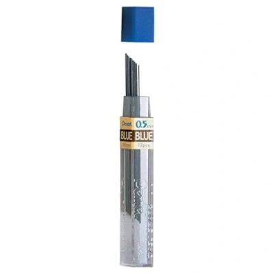 Image de Pentel PPB Etuis de 12 mines bleues pour Porte 0,5 mm Bleu