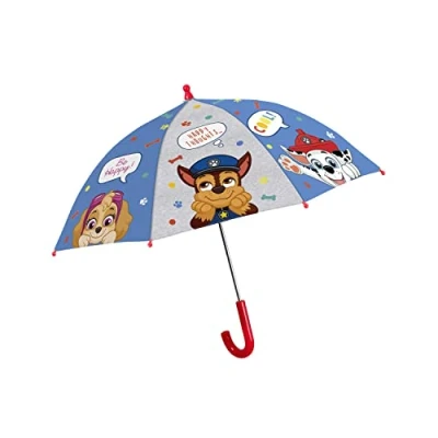 Image de Paw Patrol Parapluie pour Enfants, résistant au Vent, Canne avec Ouverture Automatique et Armature Solide en Fibre de Verre, diamètre env. 66 cm