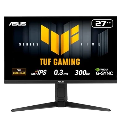 Image de ASUS TUF Gaming Series 5 VG27AQML5A Moniteur 27 inch QHD Fast IPS, 300Hz, 0.3ms, G Sync®, AMD FreeSync™ Premium, DisplayHDR™ 400, 95% DCI P3, HDMI 2.1