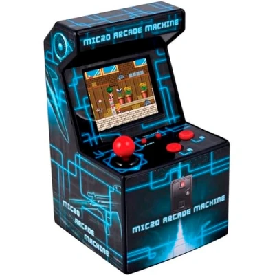 Image de ITAL Mini Arcade Retro / Borne Portable Geek avec 250 Jeux Intégrés 16 Bits Gadget Parfait comme Cadeau pour Enfants Et Adultes (Bleu)