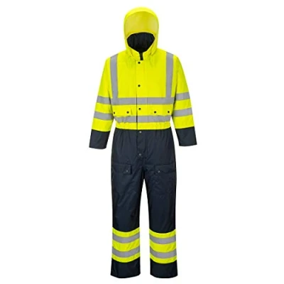 Image de Portwest Combinaison Contrast Hi Vis matelassée, Couleur: Jaune/Marine, Taille: M, S485YNRM