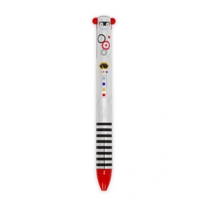 Image de LEGAMI stylo Click&amp;Clack à deux couleurs, encre rouge et noir, pression, idéal pour l&#039;école de bureau domicile, joli Robot, idée cadeau, enfants adultes, bicolore, diamètre pointe 1