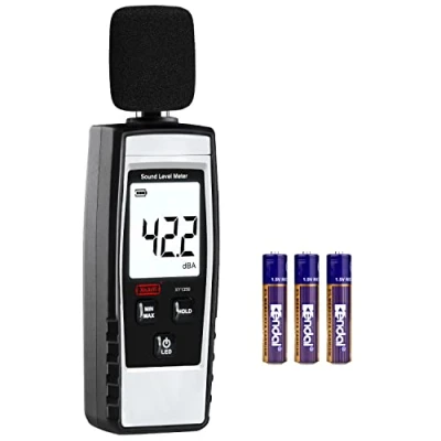 Image de XinJiaYi Testeur de décibels bruit numérique portable Plage 30 à 130 dB (A) niveau sonore Gris