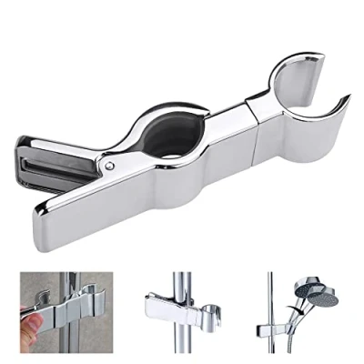Image de FIGFYOU Support Douchette Relevable en Alliage de Zinc Douche à Main Remplaçable 18 25MM Pommeau Chrome Ajustable pour Baignoire Salle Bain (Argent)