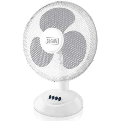 Image de BLACK+DECKER BXEFD42E Ventilateur de table 40W, 3 hélices, vitesses réglables, système automatique d’oscillation/inclinaison adaptable, base ronde antidérapante
