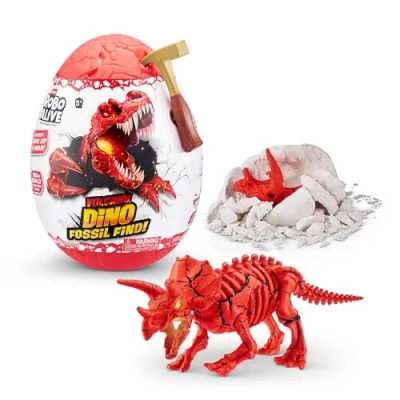 Image de ROBO ALIVE Volcano Dino Fossil Find (Triceratops), Dinosaure robotique, préhistorique, Creuser et Explorer