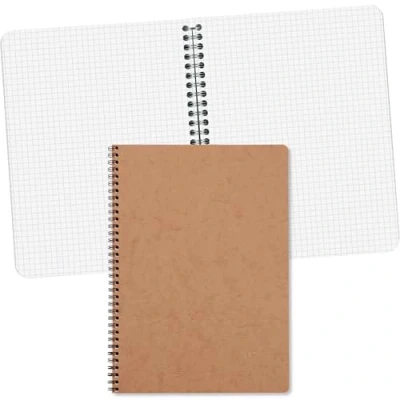 Image de Clairefontaine 781422C Collection Age Bag Un Cahier à Spirale Tabac A4 21x29,7 cm 100 Pages Petits Carreaux Papier Blanc 90 g Couverture Carte Lustrée Grain Cuir