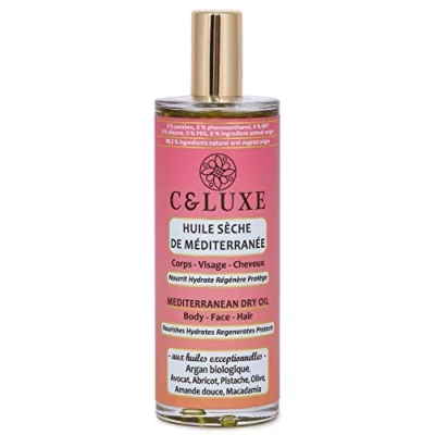 Image de Huile sèche de Multi Usages, CORPS VISAGE CHEVEUX, spray 100 ml, Argan Bio, Avocat, nourrit hydrate régénère et protège votre peau, sans silicone, 99.5 % naturelle.