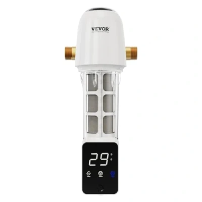 Image de VEVOR Préfiltre à eau rotatif, 40 microns, filtre sédiments d&#039;eau de puits pour toute la maison, 25,4 mm G M + 31,75 M, débit élevé 8 T/H, systèmes filtration dans maison