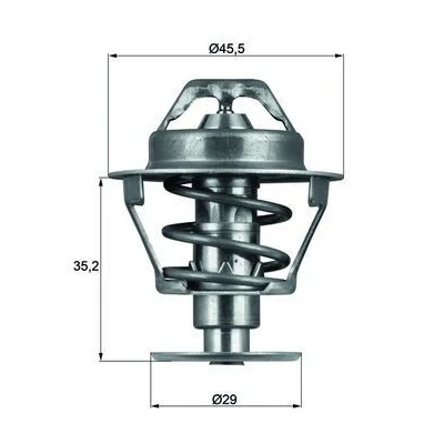 Image de MAHLE ORIGINAL TX 81 89D Thermostat d&#039;eau 89 45,5 avec joint d&#039;étanchéite CITROËN: Xsara 5 portes, Saxo 3/5 ZX portes