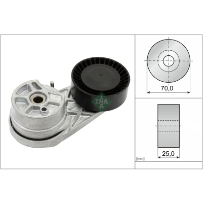 Image de INA 534 0725 10 Tendeur, courroie trapézoïdale à nervures FORD: S Max Mk2, Transit Custom V362 Van, V363 Сamion Plateau / Сhâssis