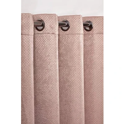 Image de Emma Barclay Ambiance occultants Thermiques à œillets Rideaux en Relief 3D avec Revers réfléchissant Rose pâle Largeur 116 x 183 cm, Polyester, Width 46 Drop 72&quot; (116 183cm)