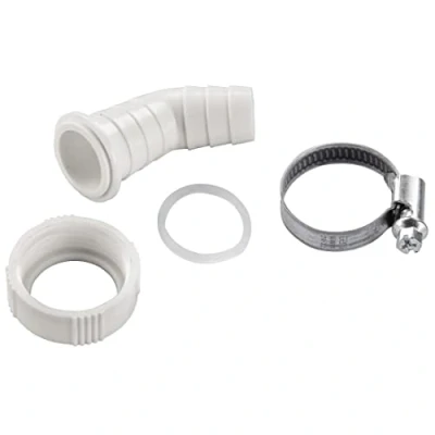 Image de Xavax Raccord de siphon (pour raccorder les tuyaux vidange lave linge ou vaisselle au siphon) Blanc/Argent