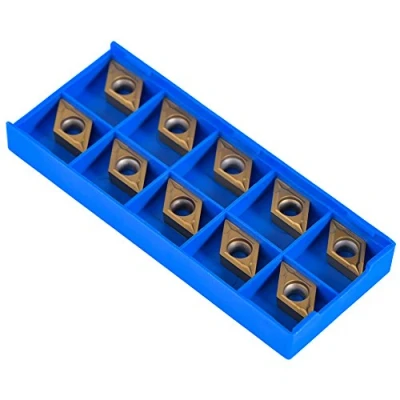 Image de Coffret de 10pcs Lames Inserts Rotatifs Forme Losange CNC Cutters en Carbure DCMT11T304 HM YBC251 Outil Tournage Filtage pour Finition d&#039;Acier Tours, Fraiseuses