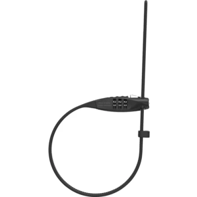 Image de ABUS Antivol à câble Combiflex TravelGuard pour sécuriser le casque, la poussette, les skis et bagages longueur de 45 cm avec code chiffré noir