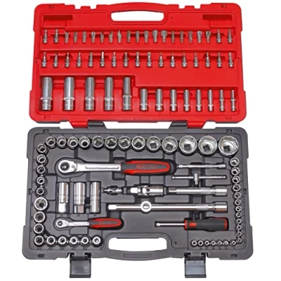 Image de KS TOOLS 922.0711 Coffret de douilles et accessoires ULTIMATE 1/4&#039;&#039; 1/2&#039;&#039;, 111 pièces Robuste pratique Cliquets 6 pans 4 à 34 mm, XZN, PH, PZ, TX cardan, rallonges, embouts