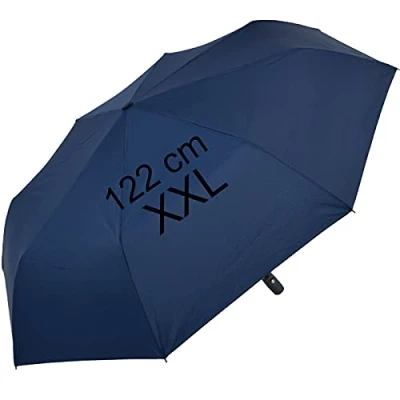Image de Parapluie de poche XXL avec ouverture et fermeture automatique Full Class Grande toile 122 cm, Bleu Insignia,